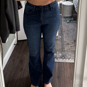 Indigo Dark Blue Flare Jeans